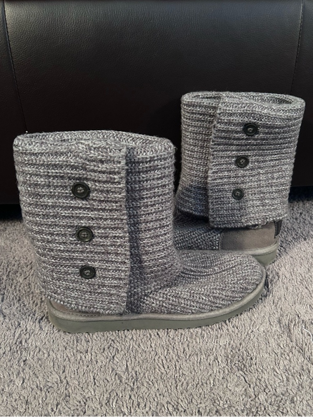UGG Gray Classic Cardy Boots